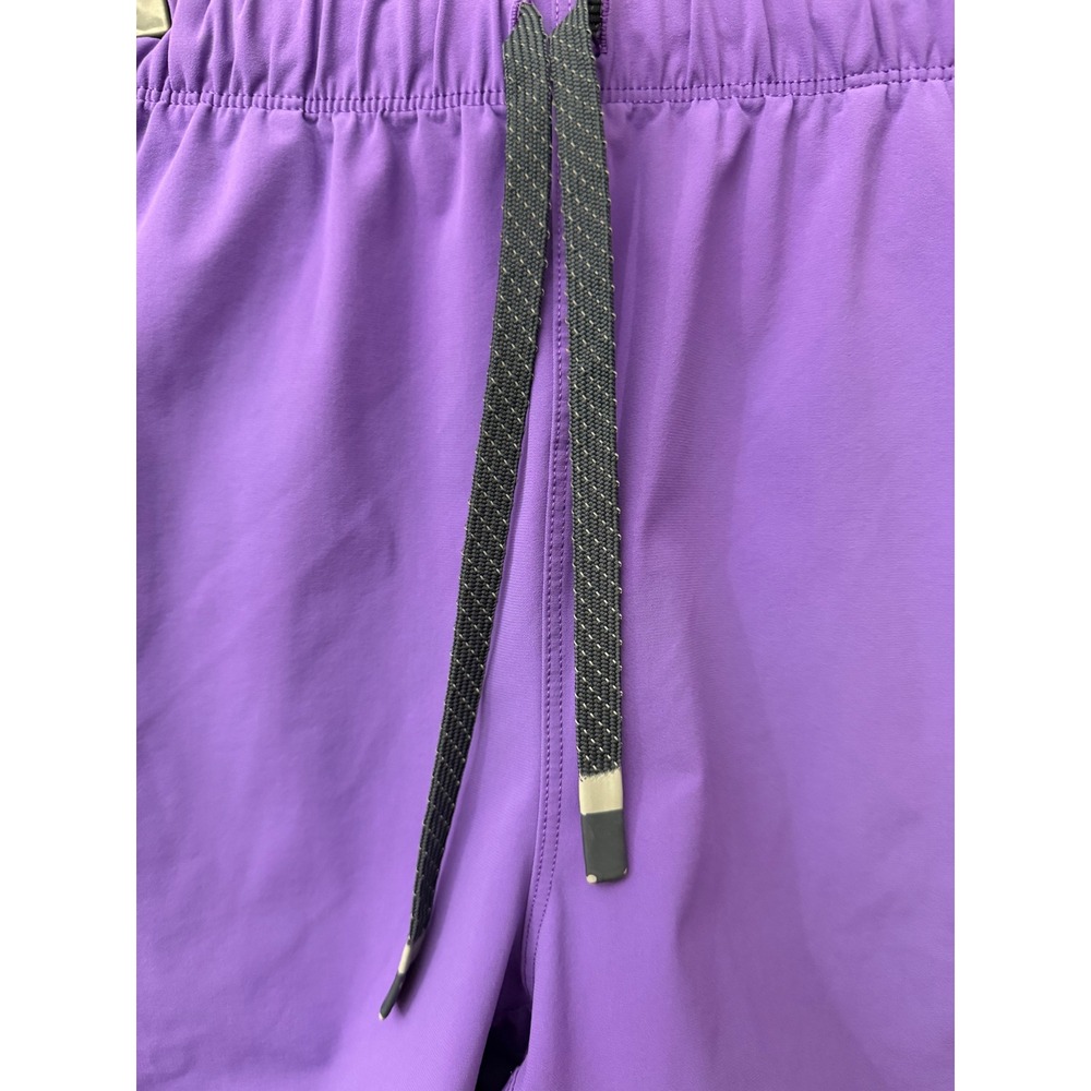 Fabletics Purple The One Short Women's Medium Zipper Pockets Drawstring Unlined - Picture 4 of 8